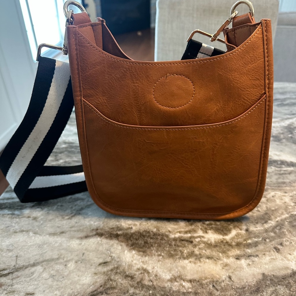 Social Threads Camel Brown Crossbody Bag Small